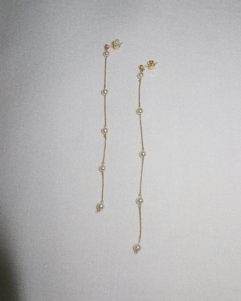 keshi pearls gold earrings