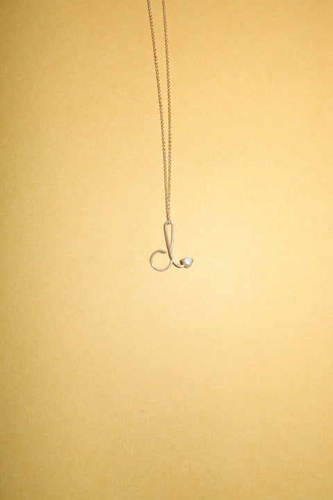 18k gold tulip alphabet charm