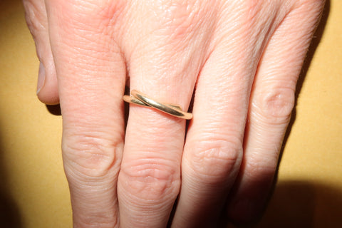 curved golden ring