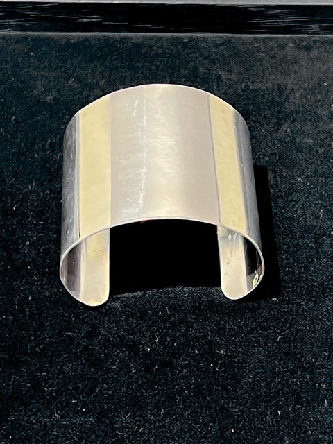 modernist silver bangle