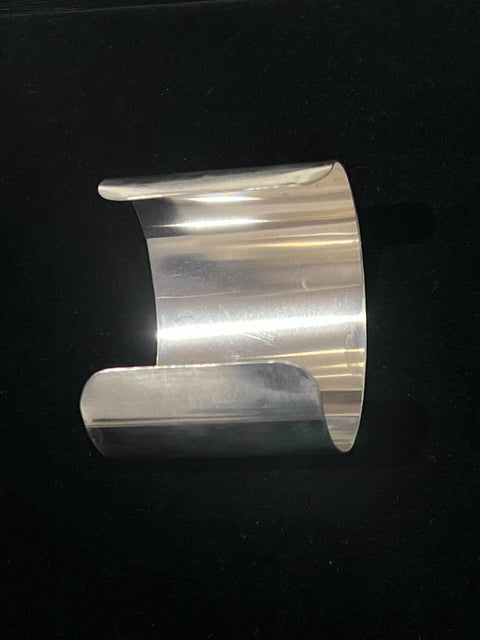 modernist silver bangle